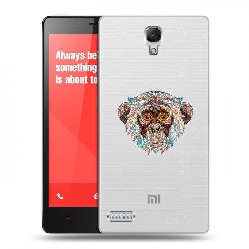 Дизайнерский силиконовый чехол для Xiaomi RedMi Note Животный арт 4