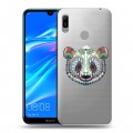 Дизайнерский пластиковый чехол для Huawei Y6 (2019) Животный арт 5