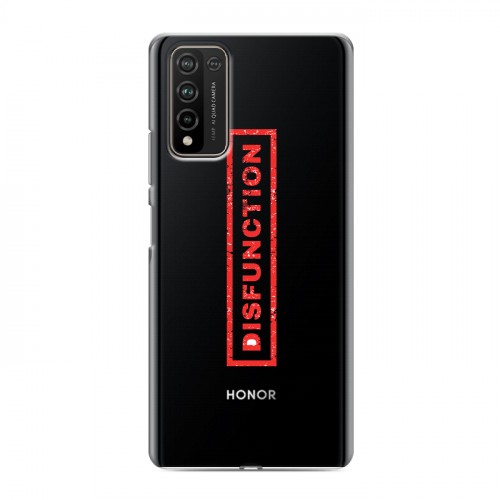 Полупрозрачный дизайнерский пластиковый чехол для Huawei Honor 10X Lite Прозрачные надписи 1