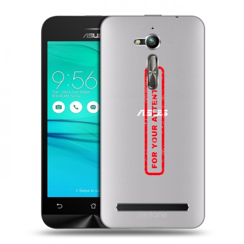 Полупрозрачный дизайнерский пластиковый чехол для ASUS ZenFone Go ZB500KL Прозрачные надписи 1