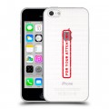Полупрозрачный дизайнерский пластиковый чехол для Iphone 5c Прозрачные надписи 1