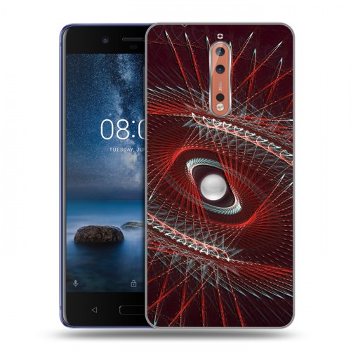 Дизайнерский пластиковый чехол для Nokia 8 Абстракции Вращение