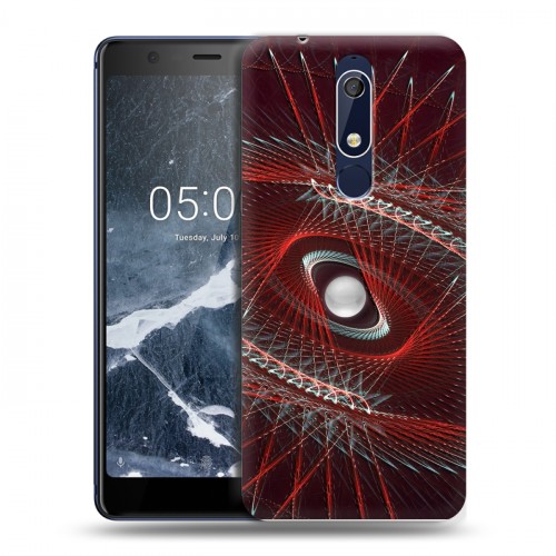 Дизайнерский пластиковый чехол для Nokia 5.1 Абстракции Вращение