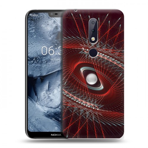 Дизайнерский силиконовый чехол для Nokia 6.1 Plus Абстракции Вращение