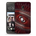 Дизайнерский пластиковый чехол для HTC Desire 700 Абстракции Вращение