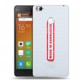 Полупрозрачный дизайнерский пластиковый чехол для Xiaomi Mi4S Прозрачные надписи 1