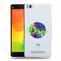 Полупрозрачный дизайнерский пластиковый чехол для Xiaomi Mi4i Прозрачные надписи 1