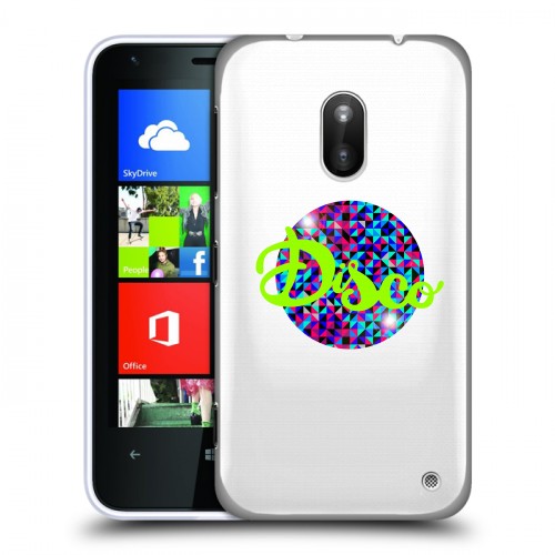Полупрозрачный дизайнерский пластиковый чехол для Nokia Lumia 620 Прозрачные надписи 1