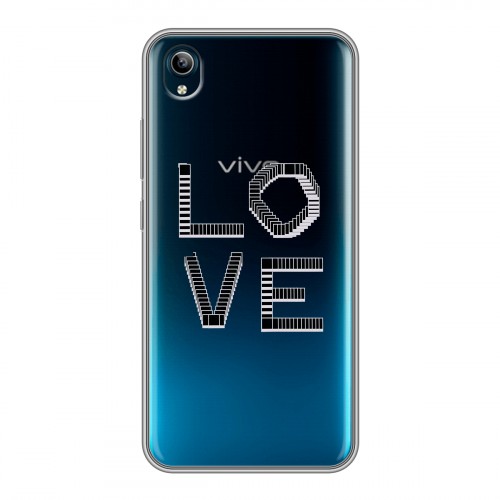 Полупрозрачный дизайнерский силиконовый чехол для Vivo Y91C Прозрачные надписи 1