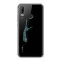 Дизайнерский силиконовый чехол для Huawei P20 Lite Прозрачные надписи 1