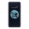 Полупрозрачный дизайнерский силиконовый чехол для Samsung Galaxy S10e Прозрачные надписи 1