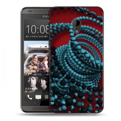 Дизайнерский пластиковый чехол для HTC Desire 700 Абстракции Вращение