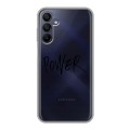 Полупрозрачный дизайнерский силиконовый чехол для Samsung Galaxy A15 Прозрачные надписи 1