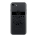 Полупрозрачный дизайнерский силиконовый чехол для Iphone 7 Прозрачные надписи 1