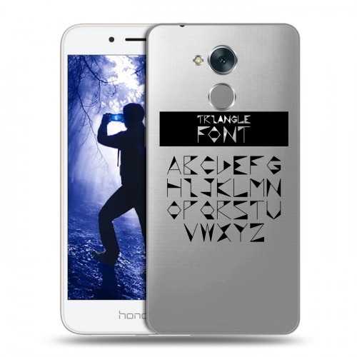 Полупрозрачный дизайнерский пластиковый чехол для Huawei Honor 6A Прозрачные надписи 1