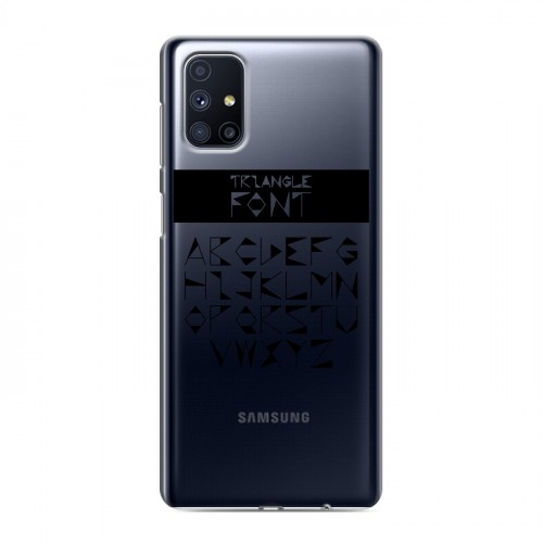 Полупрозрачный дизайнерский силиконовый с усиленными углами чехол для Samsung Galaxy M51 Прозрачные надписи 1