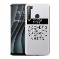 Полупрозрачный дизайнерский пластиковый чехол для HTC Desire 20 Pro Прозрачные надписи 1