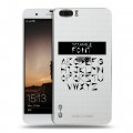 Полупрозрачный дизайнерский пластиковый чехол для Huawei Honor 6 Plus Прозрачные надписи 1