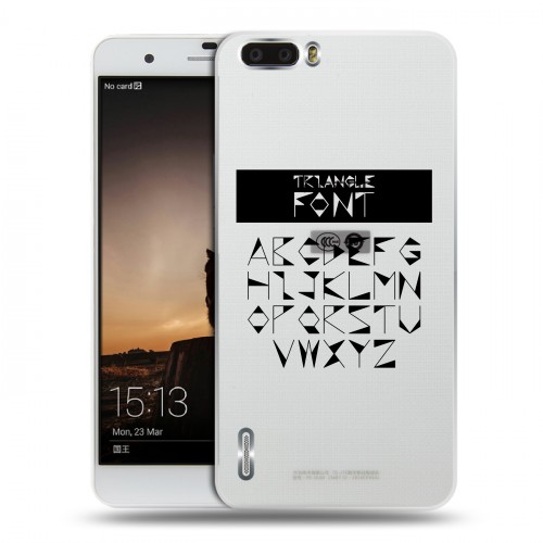 Полупрозрачный дизайнерский пластиковый чехол для Huawei Honor 6 Plus Прозрачные надписи 1