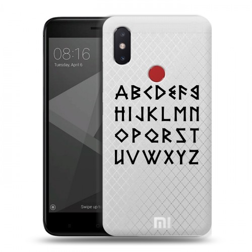 Полупрозрачный дизайнерский пластиковый чехол для Xiaomi Mi8 SE Прозрачные надписи 1