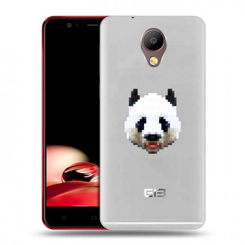 Полупрозрачный дизайнерский пластиковый чехол для Elephone P8 Прозрачные панды - смайлики