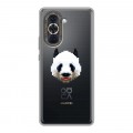 Полупрозрачный дизайнерский силиконовый чехол для Huawei Nova 10 Прозрачные панды - смайлики