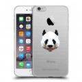 Полупрозрачный дизайнерский силиконовый чехол для Iphone 6 Plus/6s Plus Прозрачные панды - смайлики