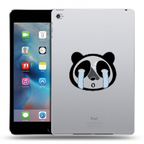 Полупрозрачный дизайнерский пластиковый чехол для Ipad Mini 4 Прозрачные панды - смайлики