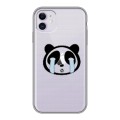 Полупрозрачный дизайнерский пластиковый чехол для Iphone 11 Прозрачные панды - смайлики