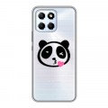 Полупрозрачный дизайнерский пластиковый чехол для Huawei Honor X6 Прозрачные панды - смайлики