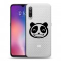 Полупрозрачный дизайнерский силиконовый с усиленными углами чехол для Xiaomi Mi9 Прозрачные панды - смайлики