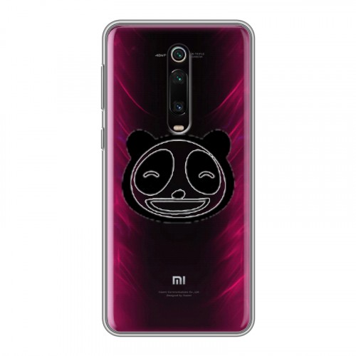 Полупрозрачный дизайнерский силиконовый чехол для Xiaomi RedMi K20 Прозрачные панды - смайлики