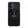 Полупрозрачный дизайнерский силиконовый с усиленными углами чехол для Iphone 12 Mini Прозрачные панды - смайлики