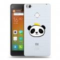 Полупрозрачный дизайнерский пластиковый чехол для Xiaomi Mi4S Прозрачные панды - смайлики