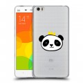 Полупрозрачный дизайнерский пластиковый чехол для Xiaomi Mi Note Прозрачные панды - смайлики