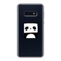 Полупрозрачный дизайнерский силиконовый чехол для Samsung Galaxy S10e Прозрачные панды - смайлики