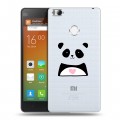 Полупрозрачный дизайнерский пластиковый чехол для Xiaomi Mi4S Прозрачные панды - смайлики