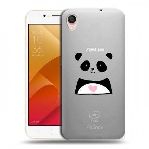 Полупрозрачный дизайнерский пластиковый чехол для ASUS ZenFone Live L1 Прозрачные панды - смайлики