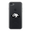 Полупрозрачный дизайнерский силиконовый с усиленными углами чехол для Iphone 7 Прозрачные панды - смайлики