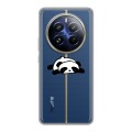 Полупрозрачный дизайнерский пластиковый чехол для Realme 12 Pro Прозрачные панды - смайлики