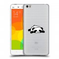 Полупрозрачный дизайнерский силиконовый чехол для Xiaomi Mi Note Прозрачные панды - смайлики