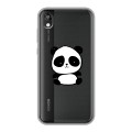 Полупрозрачный дизайнерский силиконовый чехол для Huawei Honor 8s Прозрачные панды - смайлики