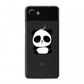 Полупрозрачный дизайнерский пластиковый чехол для Google Pixel 3a Прозрачные панды - смайлики