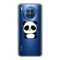 Полупрозрачный дизайнерский силиконовый чехол для Huawei Nova 8i Прозрачные панды - смайлики