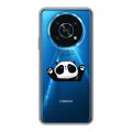 Полупрозрачный дизайнерский силиконовый чехол для Huawei Honor Magic 4 Lite 5G Прозрачные панды - смайлики