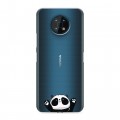 Полупрозрачный дизайнерский силиконовый чехол для Nokia G50 Прозрачные панды - смайлики