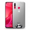 Полупрозрачный дизайнерский пластиковый чехол для Huawei Nova 4 Прозрачные панды - смайлики