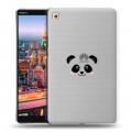 Полупрозрачный дизайнерский пластиковый чехол для Huawei MediaPad M5 8.4 Прозрачные панды - смайлики