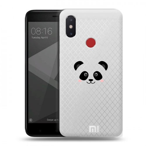 Полупрозрачный дизайнерский пластиковый чехол для Xiaomi Mi8 SE Прозрачные панды - смайлики