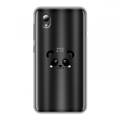 Полупрозрачный дизайнерский пластиковый чехол для ZTE Blade A3 (2019) Прозрачные панды - смайлики